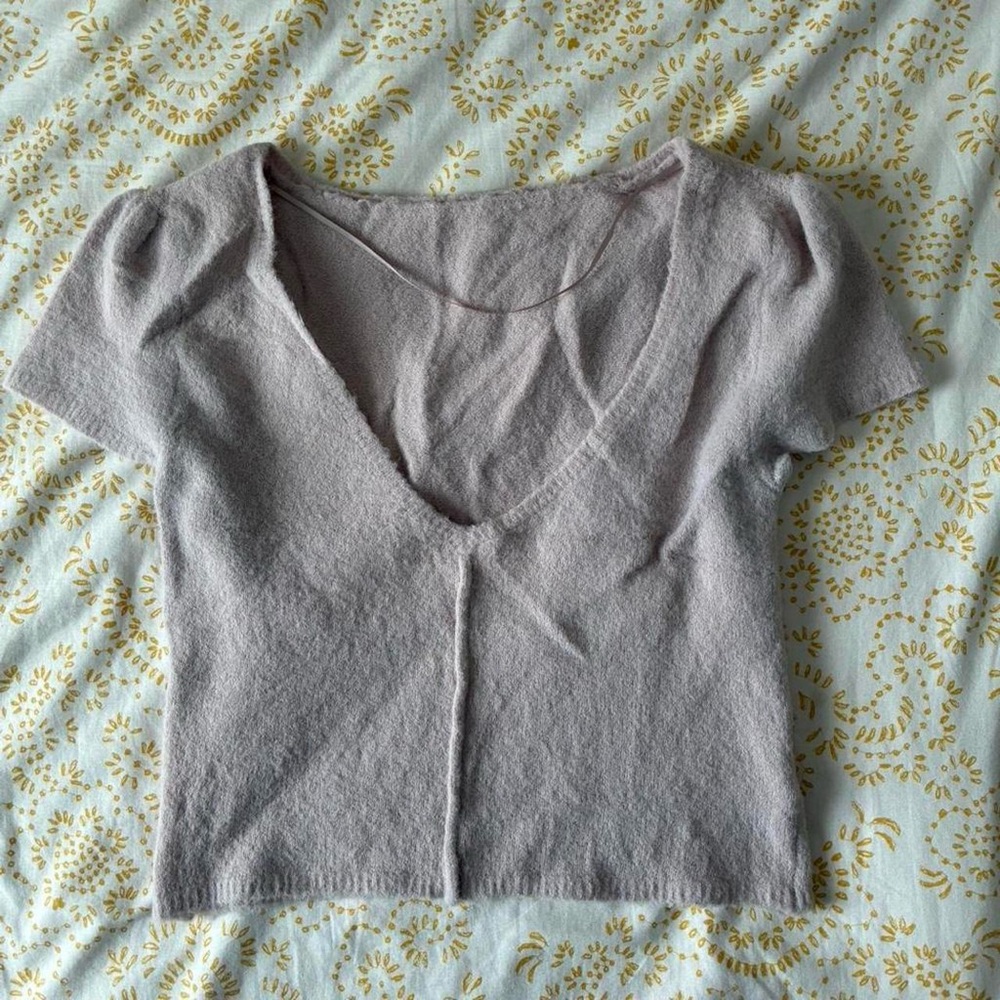 free people intimately purple knit top